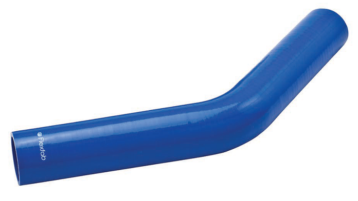 7896-300 by FlexFab | Series 7896 | 3-ply | 3.00" ID | 3.32" OD | Blue | 45° Elbow | Silicone | 7.50" Leg Length