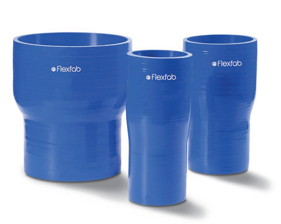 FLX7903-250300 by FlexFab | Series 7903 | 4-ply Reducer | 2.50"/3.00" ID | 2.89"/3.39" OD | Blue | 6" Overall Length