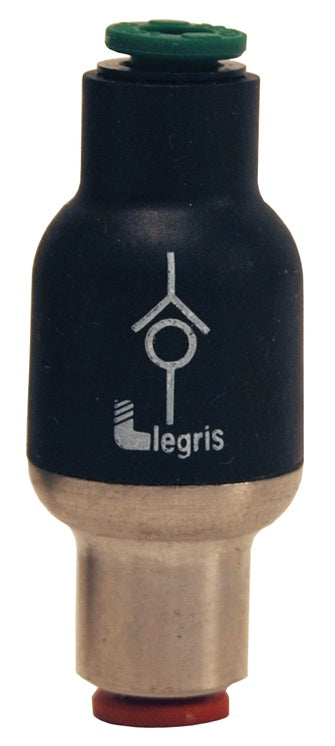 79960400 by Dixon Valve | Legris Non-Return In-Line Check Valve | 5/32" Tube OD | Nylon / Nickel-Plated Brass