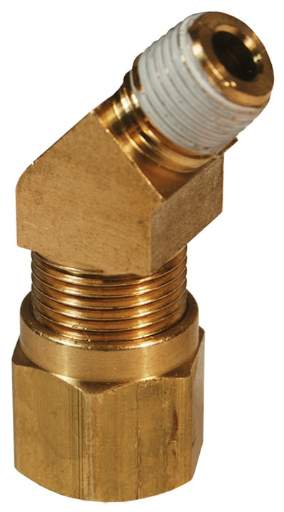 79NAB64VS by Dixon Valve | Air Brake Fitting | Male 45° Elbow | 3/8" Tube Size x 1/4" Male NPT | Brass