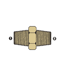 8008-08-08 by AdaptAll | -08 Male BSPT x -08 Male NPT | Adapter | Brass