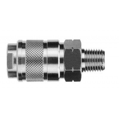 80121-06 by AIGNEP | QC Series | 1/4" Basic Industrial Socket x 3/8" Male NPTF