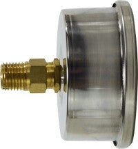 80202 by Midland | Liquid Filled Gauge | 1/4" Male NPT Center Back Mount | 2-1/2" Face | 0-30 PSI | Stainless Steel