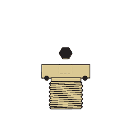 8028-04 by AdaptAll | -04 BSPP Countersunk Sealed Plug | Brass