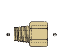 8037-08-08 by AdaptAll | -08 Male NPT x -08 Female BSP | Solid Adapter | Brass