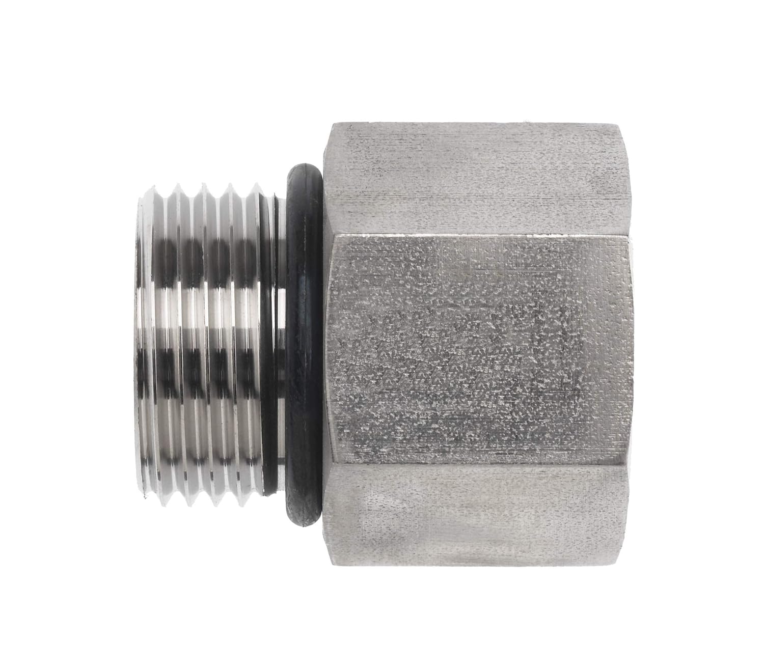 6410-24-12-O-SS by Brennan Inc. | -24 Male O-Ring Boss x -12 Female O-Ring Boss | Straight | Reducer | Stainless Steel