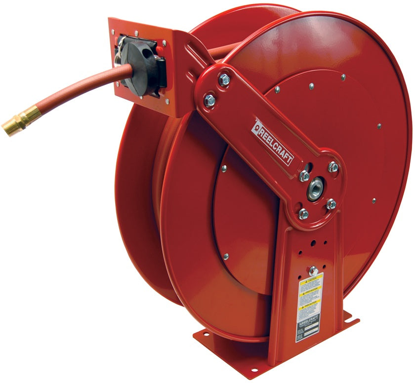 83050LP by Dixon Valve | Reelcraft® 80000 Series | Spring Driven Hose Reel - with Hose | 3/4" Hose ID | 50ft Hose Length | Steel