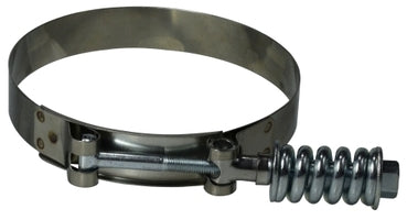 844406 by Midland | Spring Loaded T-Bolt Hose Clamp | 3/4" Width | Clamp Range: 4.06" to 4.38" | 300 Stainless Steel Band / Zinc Plated Carbon Steel T-Bolt