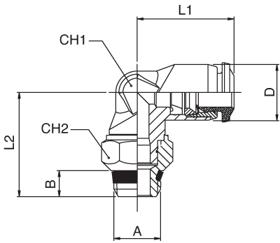 85110-05-08 by AIGNEP | 85 Series | Swivel Composite | 5/16" Tube x 1/2" Swift-Fit Male | 90° Elbow | Pack of 10