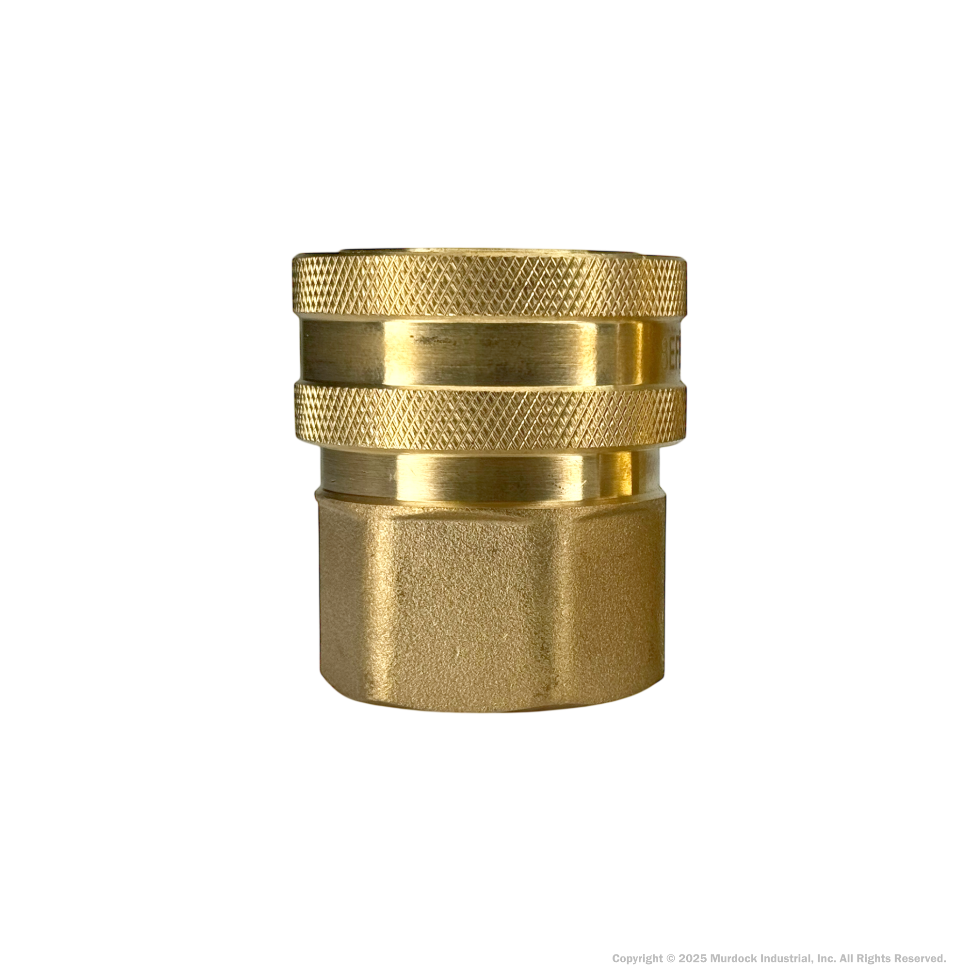 8EF8-B by Dixon Valve | Hydraulic Quick Disconnect Coupling | E-Series | 1" Female NPTF x 1" Straight-Through Interchange | Socket | Nitrile Seal | Brass