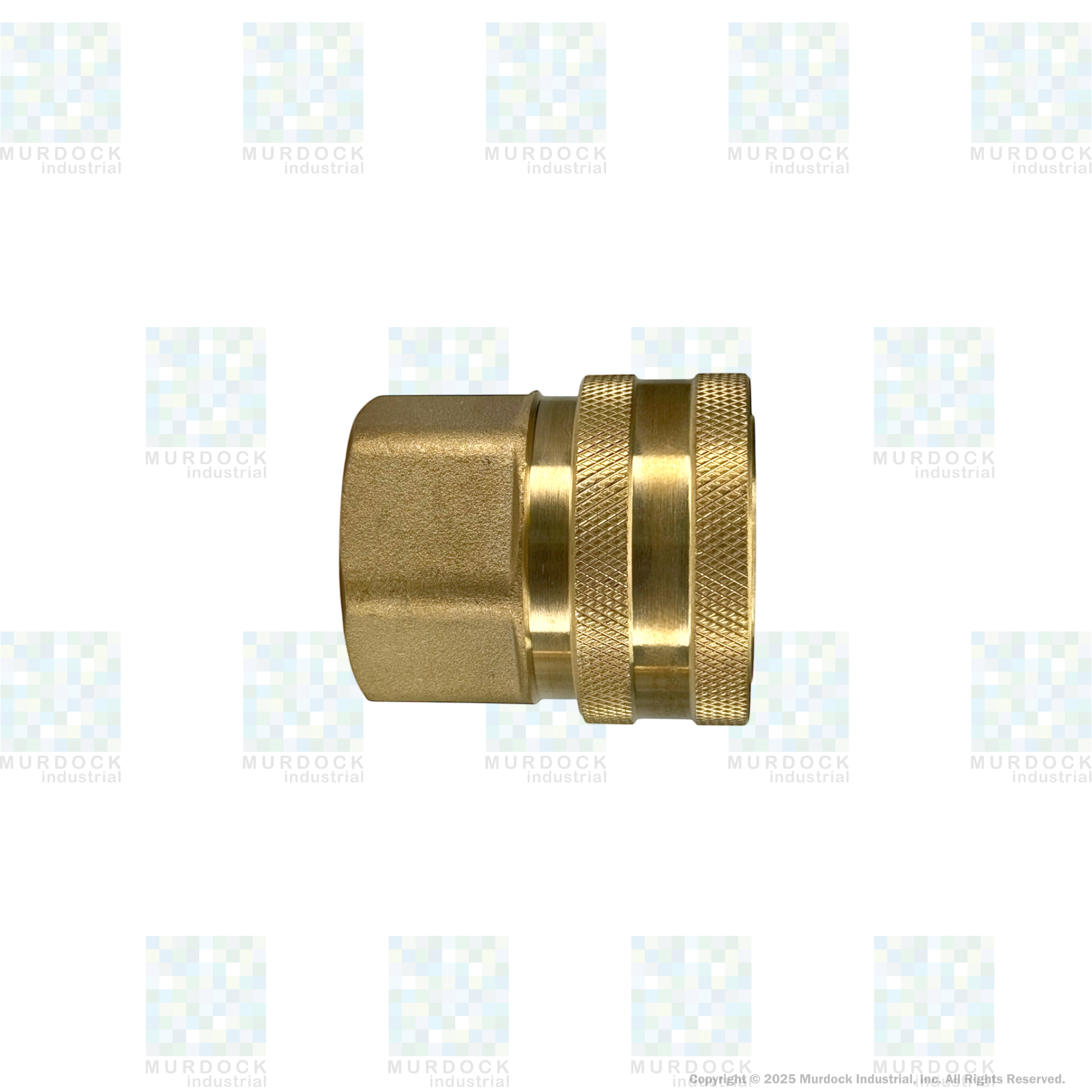 8EF8-B by Dixon Valve | Hydraulic Quick Disconnect Coupling | E-Series | 1" Female NPTF x 1" Straight-Through Interchange | Socket | Nitrile Seal | Brass
