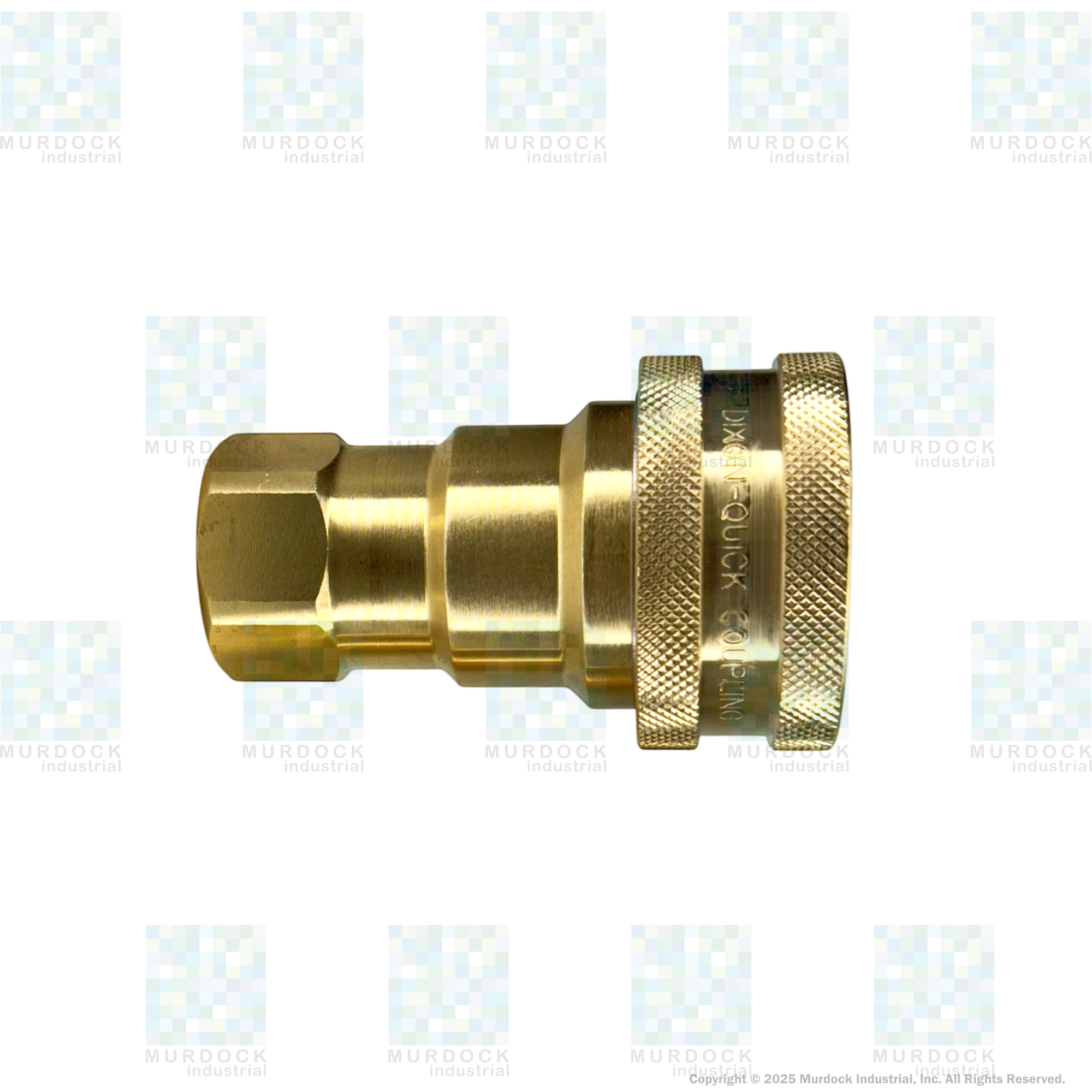 8HF8-B by Dixon Valve | Hydraulic Quick Disconnect Coupling | H-Series | 1" Female NPTF x 1" ISO-B Interchange | Socket | Nitrile Seal | Brass