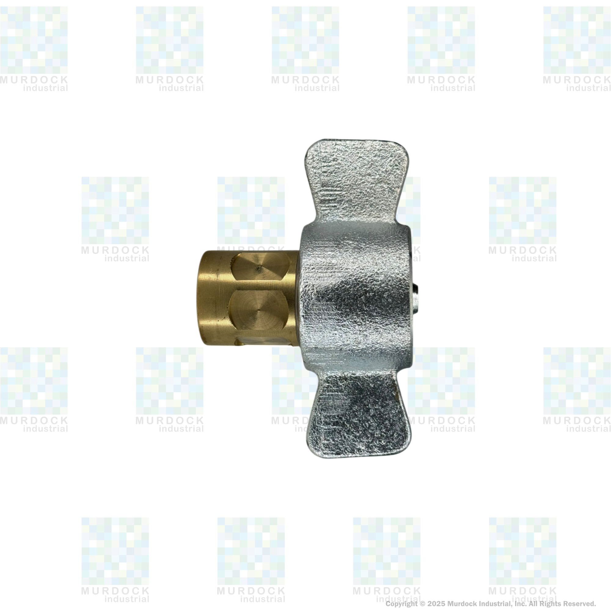 8WF8-B by Dixon Valve | Hydraulic Quick Disconnect Coupling | W-Series | 1" Female NPTF x 1" Wingstyle Interchange | Socket | Nitrile Seal | Brass
