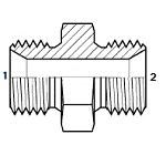 9000-10-04 by AdaptAll | -10 Male BSPP x -04 Male BSPP | Adapter | Carbon Steel