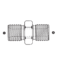 9004-08-20 by AdaptAll | -08 Male BSPP x 20mm Male Metric | Adapter | Carbon Steel