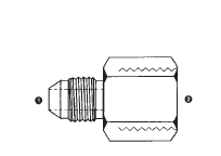 9009-04-04 by AdaptAll | -04 Male JIC x -04 Female BSP | Solid Adapter | Carbon Steel