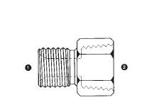 9034-06-06 by AdaptAll | -06 Male BSPP x -06 Female BSPT | Solid Adapter | Carbon Steel