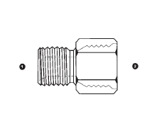 9036-02-04 by AdaptAll | -02 Male BSPP x -04 Female SAE O-Ring Boss | Solid Adapter | Carbon Steel