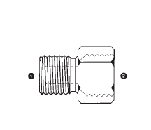 9039-04-06 by AdaptAll | -04 Male BSPP x -06 Female BSP Extended | Solid Adapter | Carbon Steel