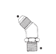 9058-12-08 by AdaptAll | -12 Male JIC x -08 Male BSPP | Adjustable 45° Elbow | Carbon Steel