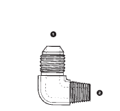 9063-24-24 by AdaptAll | -24 Male JIC x -24 Male BSPT | 90° Elbow | Carbon Steel
