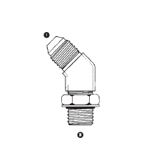 9066-10-18 by AdaptAll | -10 Male JIC x 18mm Male Metric | Adjustable 45° Elbow | Carbon Steel