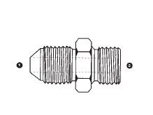 9067-12-26 by AdaptAll | -12 Male JIC x 26mm Male Metric | Adapter | Carbon Steel