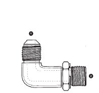 9069L-08-18 by AdaptAll | -08 Male JIC x 18mm Male Metric | Adjustable 90° Long Elbow | Carbon Steel