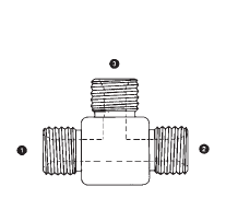 9080-24-24-24 by AdaptAll | -24 Male BSPP x -24 Male BSPP x -24 Male BSPP | Tee | Carbon Steel