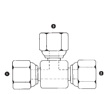 9085-24-24-24 by AdaptAll | -24 Female BSPP x -24 Female BSPP x -24 Female BSPP Swivel | Tee | Carbon Steel