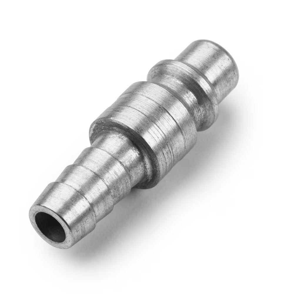9085 23 10 by Parker | Legris Plug Quick Disconnect | 10 mm Hose Barb | 51 mm Length | Straight | Nickel-Plated Steel | Pack of 5