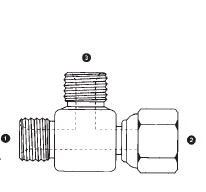 9090-02-02-02 by AdaptAll | -02 Male BSPP x -02 Female BSPP x -02 Male BSPP Swivel | Run Tee | Carbon Steel