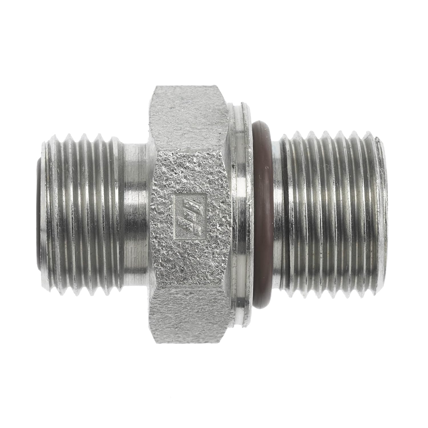 FS7640-06-14-O by Brennan Inc. | -06 Male Face Seal x 14mm Male Metric | Straight | ISO6149-2 | Steel