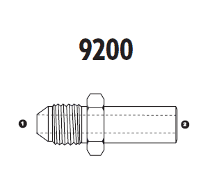 9200-06-08 by AdaptAll | -06 Male JIC x 8mm Metric Standpipe | Adapter | Carbon Steel