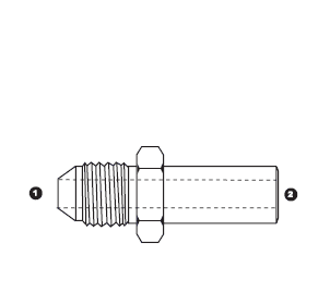 9200-06-08 by AdaptAll | -06 Male JIC x 8mm Metric Standpipe | Adapter | Carbon Steel