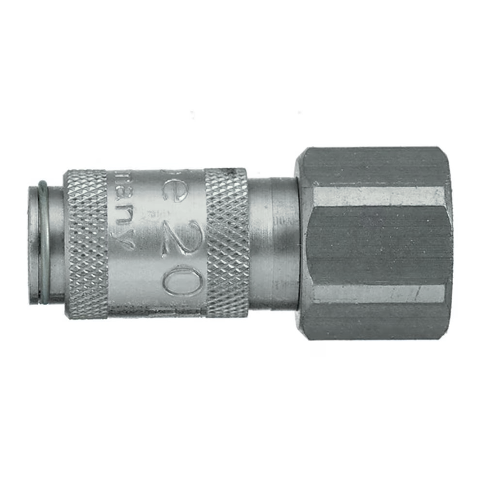 9214 20 19 by Parker | Legris Coupler Quick Disconnect | M5 Male Metric Thread | 9 mm Hex | 26 mm Length | Straight | Nickel-Plated Brass | Pack of 5