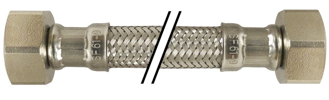 922430 by Midland | Lavatory Supply Connector | Lead Free | 1/2" Female Iron Pipe x 1/2" Female Iron Pipe | 30" Length | Chrome Plated Brass