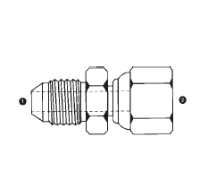 9240-04-08 by AdaptAll | -04 Male JIC x -08 Female BSPP | Swivel Adapter | Carbon Steel