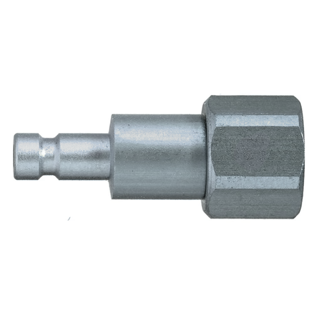 9286 20 19 by Parker | Legris Plug Quick Disconnect | M5 Female Metric Thread | 9 mm Hex | 26 mm Length | Straight | Nickel-Plated Brass | Pack of 5