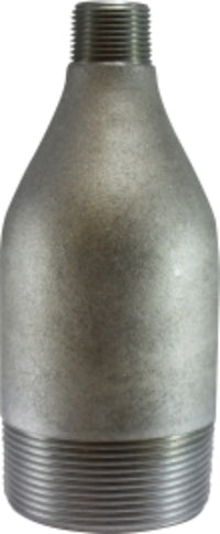 93129 (93-129) by Midland | Standard Schedule 40 Swage Nipple | 3" Male Pipe x 2-1/2" Male Pipe | Straight | Zinc Plated Steel