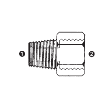 9325-06-16x1.5 by AdaptAll | -06 Male NPT x 16mm Female Metric | Solid Adapter | Carbon Steel