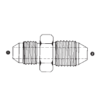 9337-08-08 by AdaptAll | -08 Male JIC x -08 Male JIS | Adapter | Carbon Steel