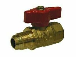 943350 by Midland | Gas Ball Valve | Regular Port | 15/16" Male Flare x 3/4" Female Pipe | Brass