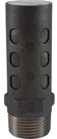 940827 by Midland | Pneumatic High Flow Muffler | 1" Male Pipe | Aluminum