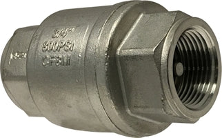 949404 by Midland | In Line Check Valve | High Capacity | 3/4" Female NPT x 3/4" Female NPT | Stainless Steel
