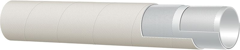 T957LL250X100 Alfagomma by Kuriyama | Furnace Door Coolant Hose | Beige | 2-1/2" ID | 3.19" OD | 300 PSI | 100ft Length