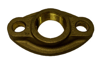 970208 by Midland | Lead Free Water Meter Flange Oval | 2" Size | Brass