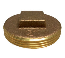 970303 by Midland | Square Head Cleanout Plug | 3" Male Pipe | Cast Brass