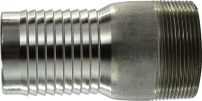 973707 (973-707) by Midland | King Combination Hose Nipple | 3" Hose Barb x 3" Male Pipe | Straight | 316 Stainless Steel