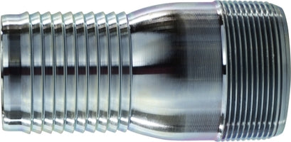 973862 by Midland | Reducer King Combination Nipple | 3/4" Hose Barb x 1" Male NPT | Zinc Plated Steel